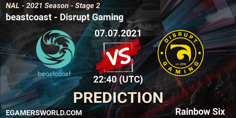beastcoast - Disrupt Gaming: ennuste. 07.07.2021 at 23:10, Rainbow Six, NAL - 2021 Season - Stage 2