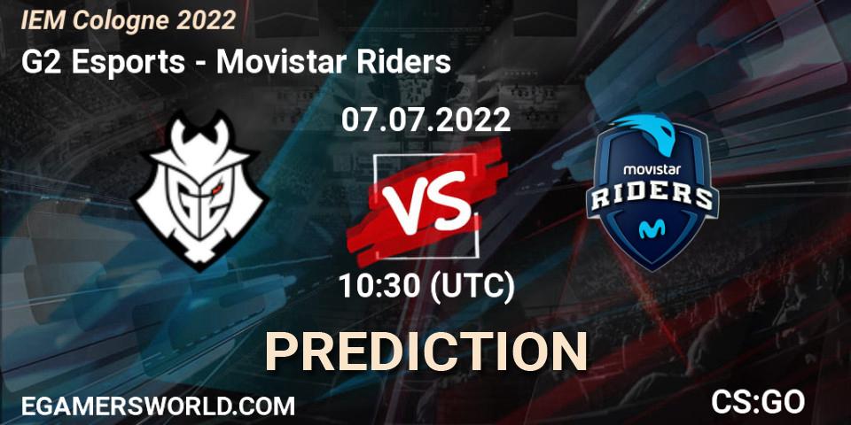 G2 Esports - Movistar Riders: ennuste. 07.07.2022 at 10:30, Counter-Strike (CS2), IEM Cologne 2022