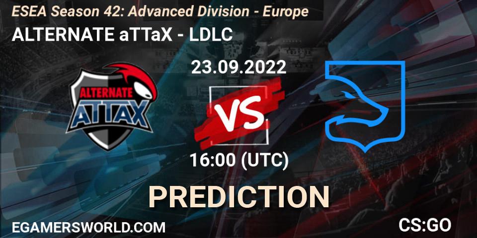 ALTERNATE aTTaX - LDLC: ennuste. 23.09.2022 at 16:00, Counter-Strike (CS2), ESEA Season 42: Advanced Division - Europe