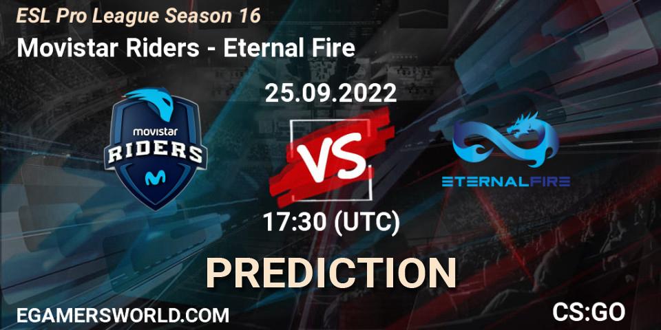 Movistar Riders - Eternal Fire: ennuste. 25.09.22, CS2 (CS:GO), ESL Pro League Season 16