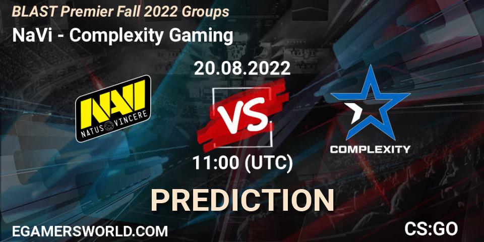 NaVi - Complexity Gaming: ennuste. 20.08.22, CS2 (CS:GO), BLAST Premier Fall 2022 Groups