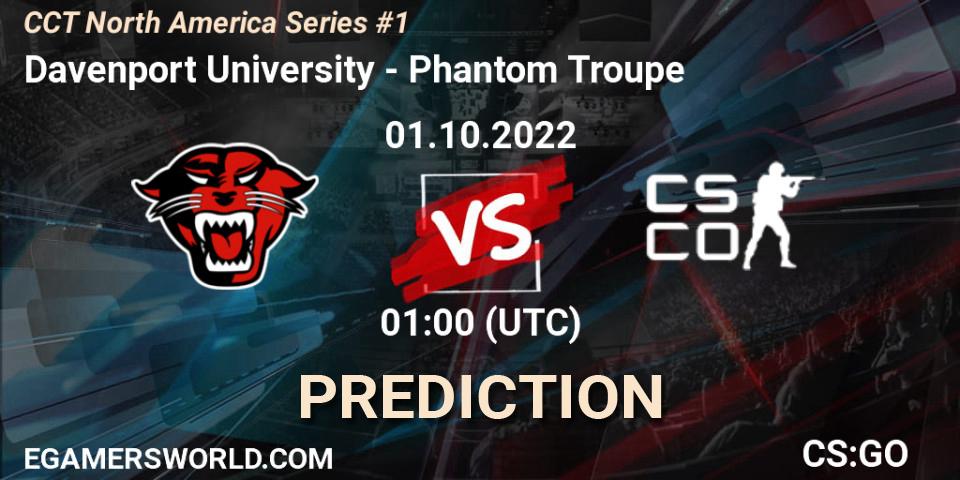 Davenport University - Phantom Troupe: ennuste. 01.10.2022 at 01:00, Counter-Strike (CS2), CCT North America Series #1