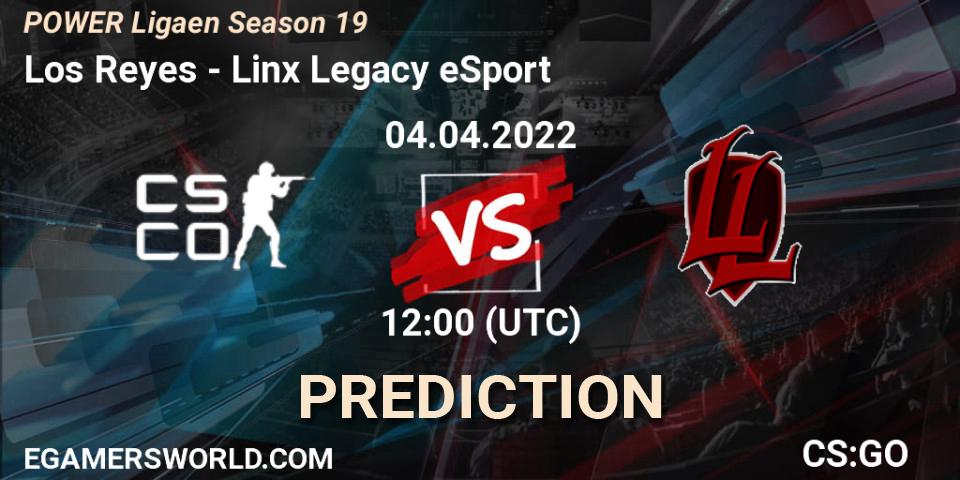 Los Reyes - Linx Legacy eSport: ennuste. 04.04.2022 at 11:00, Counter-Strike (CS2), Dust2.dk Ligaen Season 19