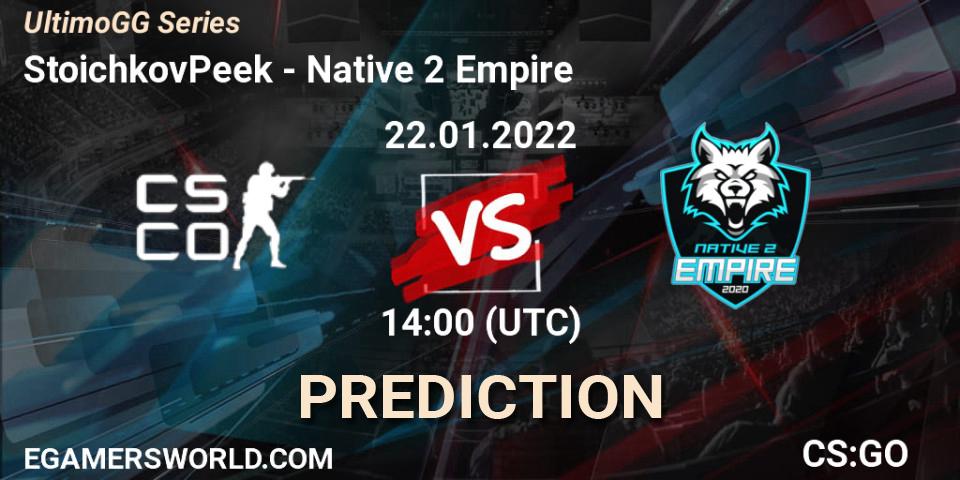 StoichkovPeek - Native 2 Empire: ennuste. 22.01.2022 at 17:00, Counter-Strike (CS2), UltimoGG Series