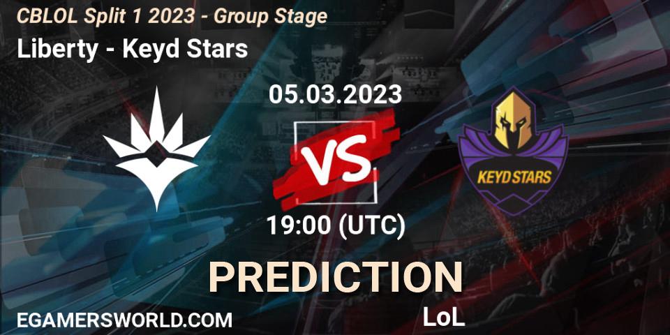 Liberty - Keyd Stars: ennuste. 05.03.2023 at 19:00, LoL, CBLOL Split 1 2023 - Group Stage