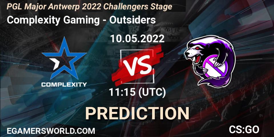Complexity Gaming - Outsiders: ennuste. 10.05.2022 at 11:25, Counter-Strike (CS2), PGL Major Antwerp 2022 Challengers Stage