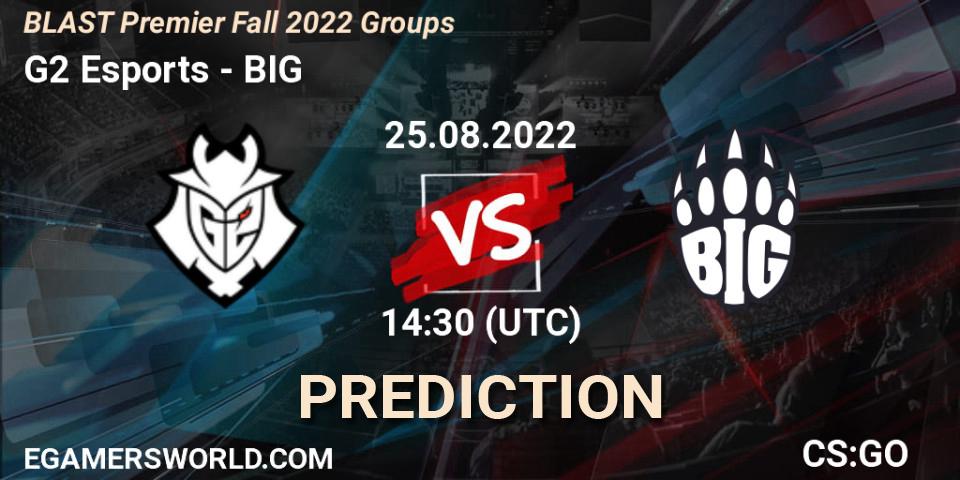 G2 Esports - BIG: ennuste. 25.08.22, CS2 (CS:GO), BLAST Premier Fall 2022 Groups