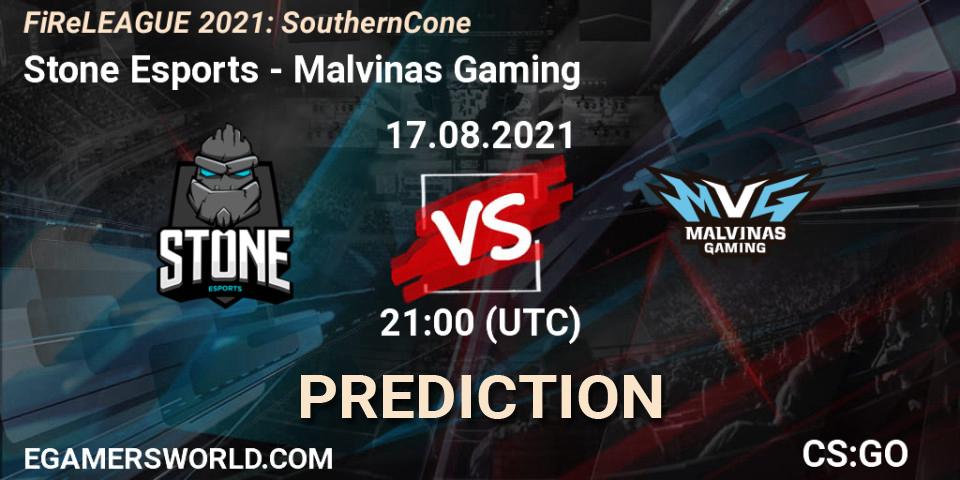 Stone Esports - Malvinas Gaming: ennuste. 17.08.2021 at 21:10, Counter-Strike (CS2), FiReLEAGUE 2021: Southern Cone