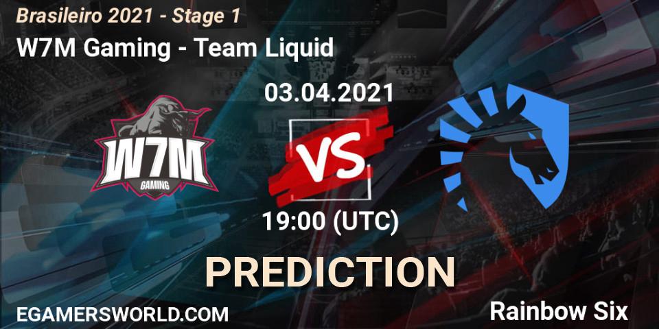 W7M Gaming - Team Liquid: ennuste. 03.04.2021 at 19:00, Rainbow Six, Brasileirão 2021 - Stage 1