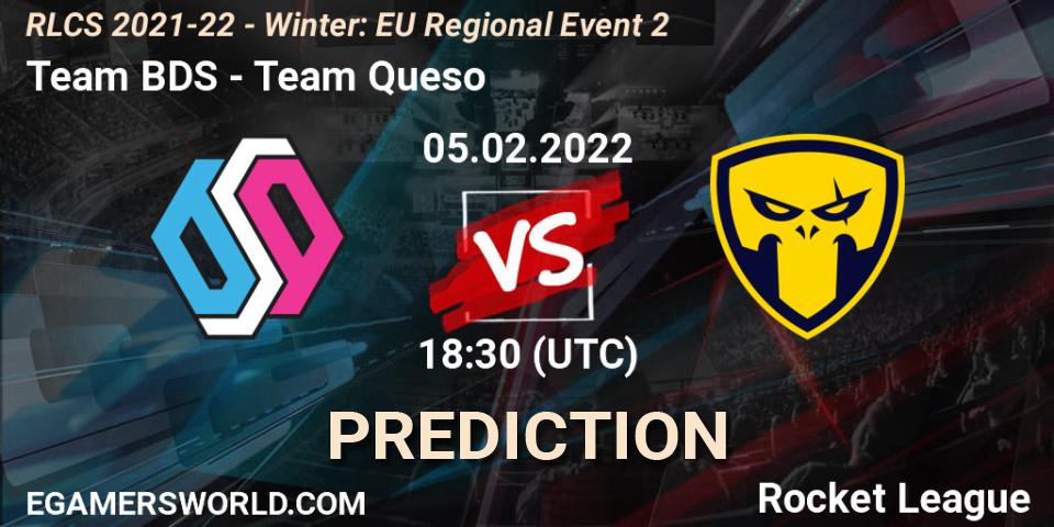 Team BDS - Team Queso: ennuste. 05.02.2022 at 18:30, Rocket League, RLCS 2021-22 - Winter: EU Regional Event 2