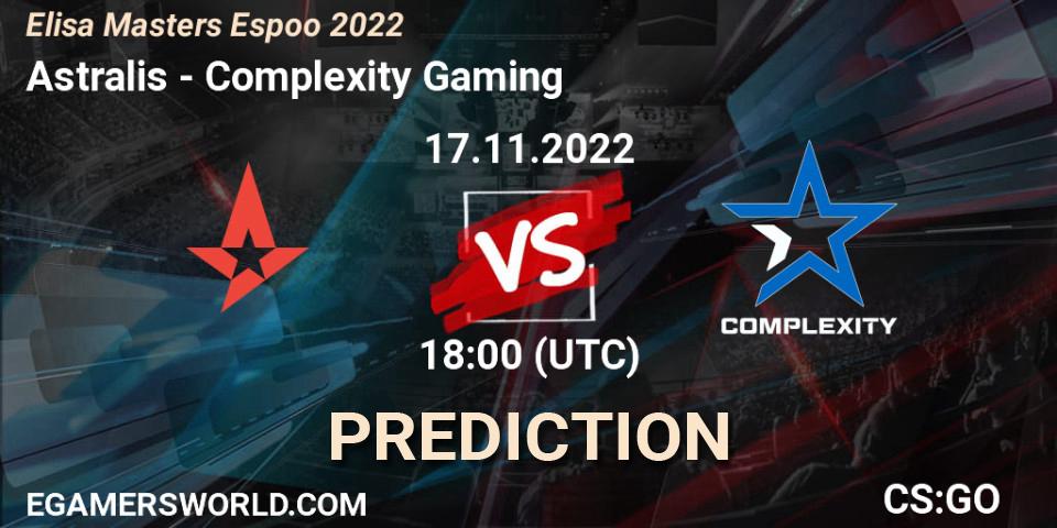 Astralis - Complexity Gaming: ennuste. 17.11.22, CS2 (CS:GO), Elisa Masters Espoo 2022
