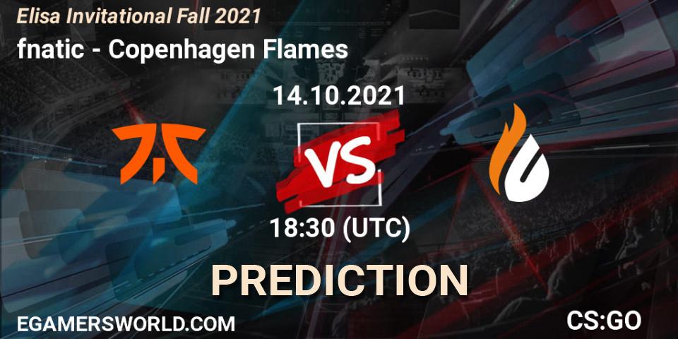 fnatic - Copenhagen Flames: ennuste. 14.10.2021 at 18:50, Counter-Strike (CS2), Elisa Invitational Fall 2021