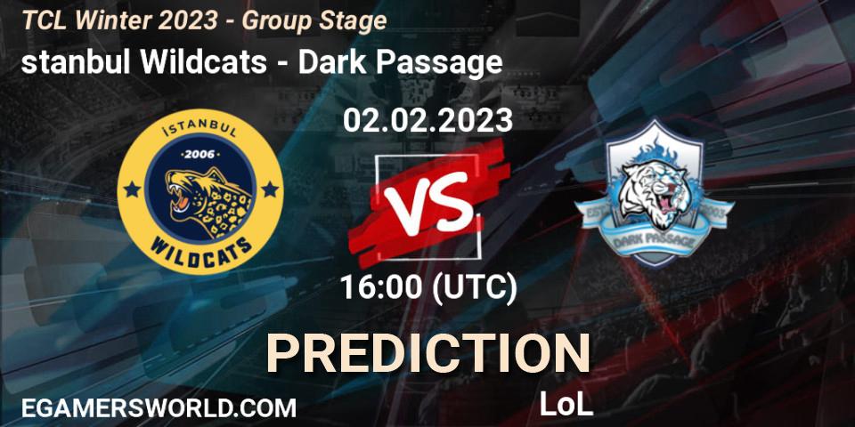İstanbul Wildcats - Dark Passage: ennuste. 02.02.23, LoL, TCL Winter 2023 - Group Stage