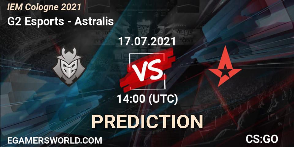 G2 Esports - Astralis: ennuste. 17.07.2021 at 14:00, Counter-Strike (CS2), IEM Cologne 2021