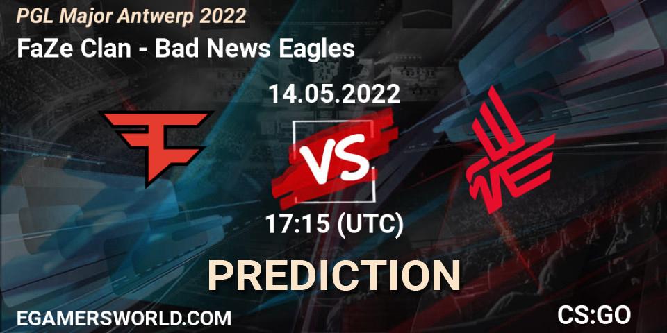 FaZe Clan - Bad News Eagles: ennuste. 14.05.2022 at 17:05, Counter-Strike (CS2), PGL Major Antwerp 2022