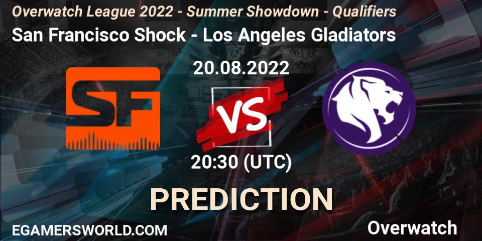 San Francisco Shock - Los Angeles Gladiators: ennuste. 20.08.2022 at 20:30, Overwatch, Overwatch League 2022 - Summer Showdown - Qualifiers