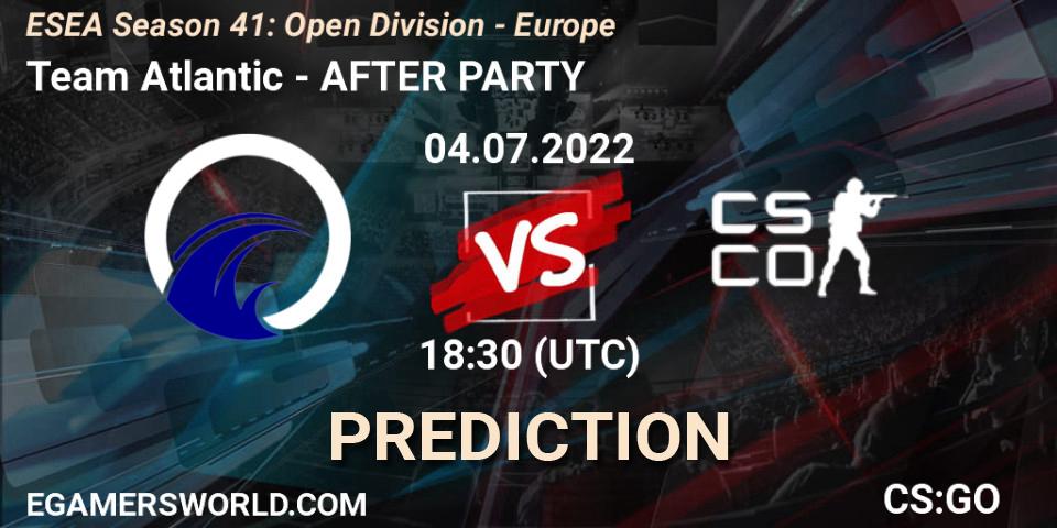 Team Atlantic - AFTER PARTY: ennuste. 04.07.2022 at 17:30, Counter-Strike (CS2), ESEA Season 41: Open Division - Europe