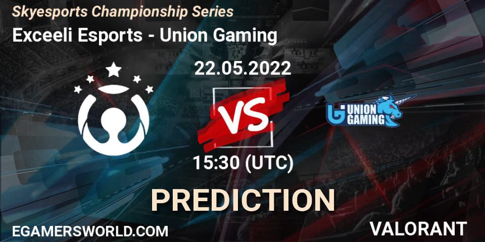Exceeli Esports - Union Gaming: ennuste. 22.05.22, VALORANT, Skyesports Championship Series