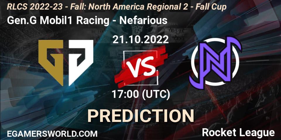Gen.G Mobil1 Racing - Flashes of Brilliance: ennuste. 21.10.2022 at 17:00, Rocket League, RLCS 2022-23 - Fall: North America Regional 2 - Fall Cup