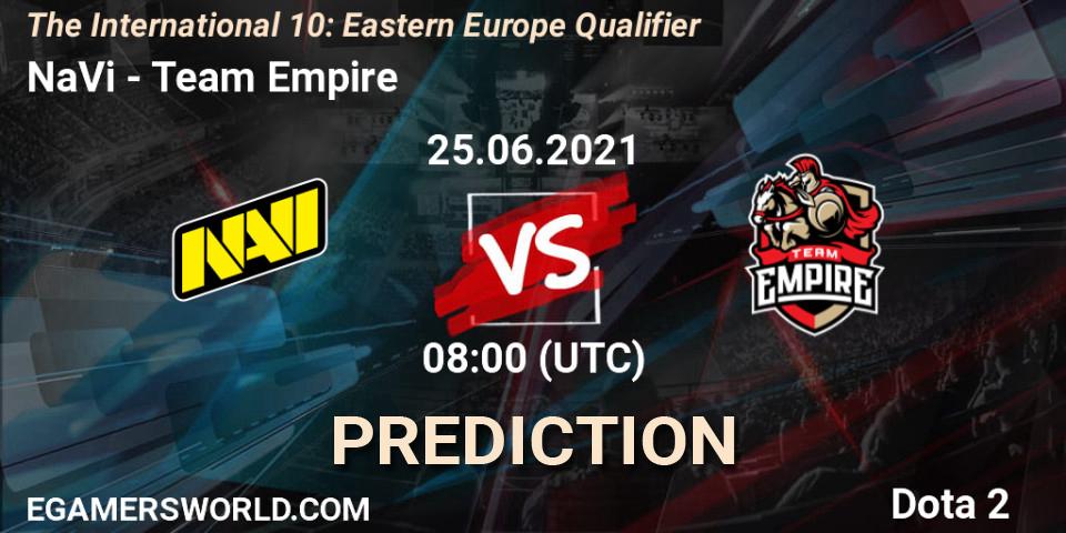 NaVi - Team Empire: ennuste. 25.06.21, Dota 2, The International 10: Eastern Europe Qualifier