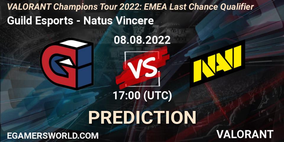 Guild Esports - Natus Vincere: ennuste. 08.08.2022 at 16:15, VALORANT, VCT 2022: EMEA Last Chance Qualifier