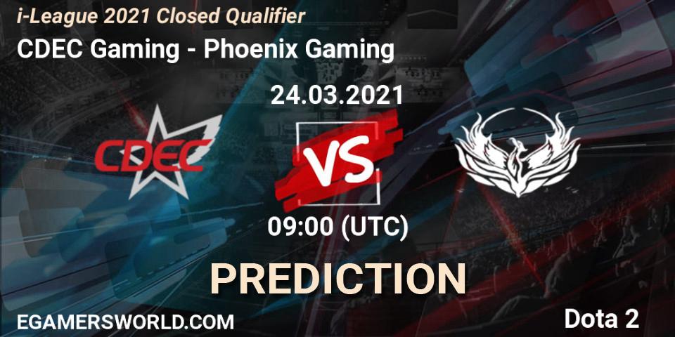CDEC Gaming - Phoenix Gaming: ennuste. 24.03.2021 at 07:40, Dota 2, i-League 2021 Closed Qualifier