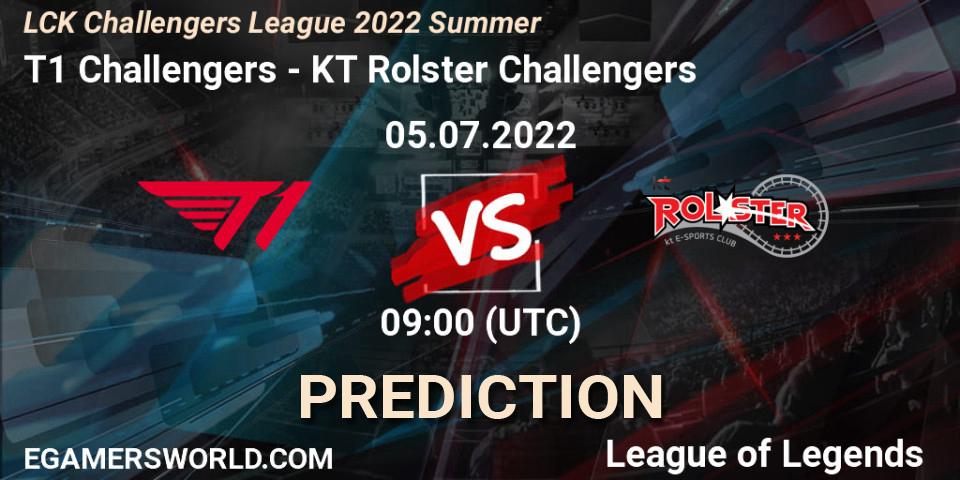 T1 Challengers - KT Rolster Challengers: ennuste. 05.07.2022 at 08:50, LoL, LCK Challengers League 2022 Summer