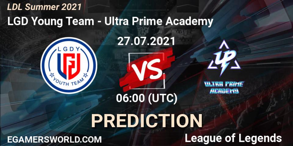 LGD Young Team - Ultra Prime Academy: ennuste. 28.07.2021 at 07:00, LoL, LDL Summer 2021