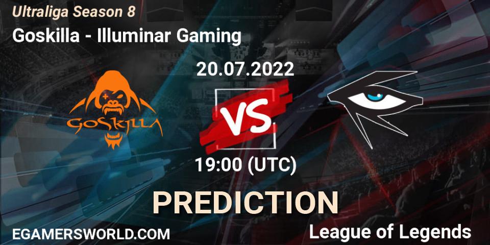 Goskilla - Illuminar Gaming: ennuste. 20.07.2022 at 19:00, LoL, Ultraliga Season 8