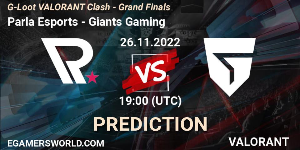 Parla Esports - Giants Gaming: ennuste. 26.11.22, VALORANT, G-Loot VALORANT Clash - Grand Finals