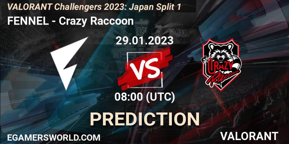 FENNEL - Crazy Raccoon: ennuste. 29.01.23, VALORANT, VALORANT Challengers 2023: Japan Split 1