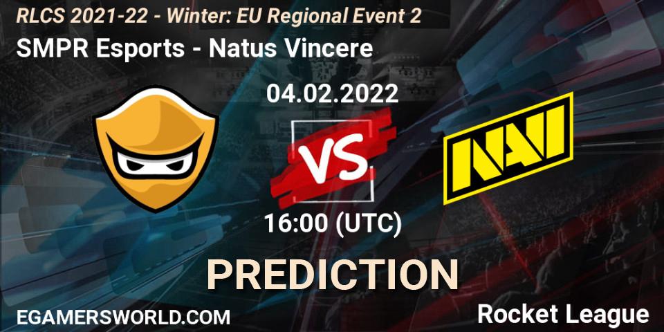 SMPR Esports - Natus Vincere: ennuste. 04.02.2022 at 16:00, Rocket League, RLCS 2021-22 - Winter: EU Regional Event 2