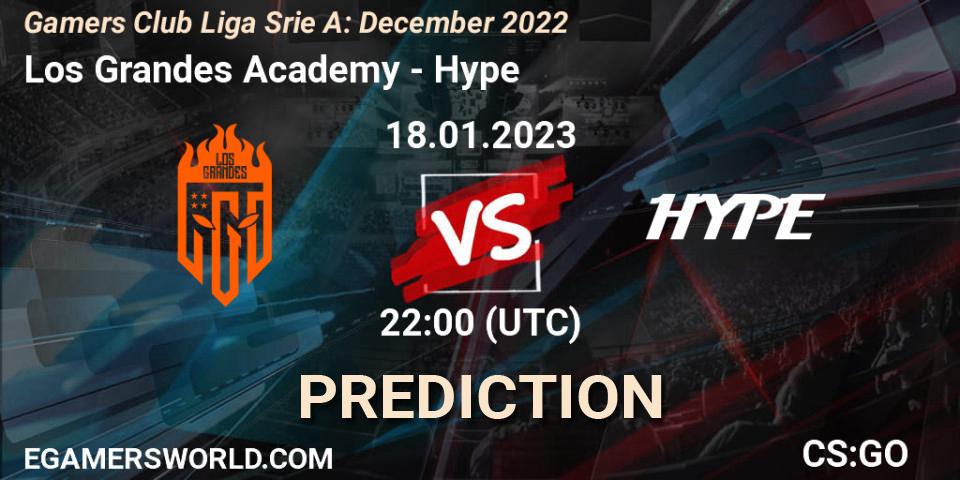 Los Grandes Academy - Hype: ennuste. 18.01.2023 at 22:00, Counter-Strike (CS2), Gamers Club Liga Série A: December 2022