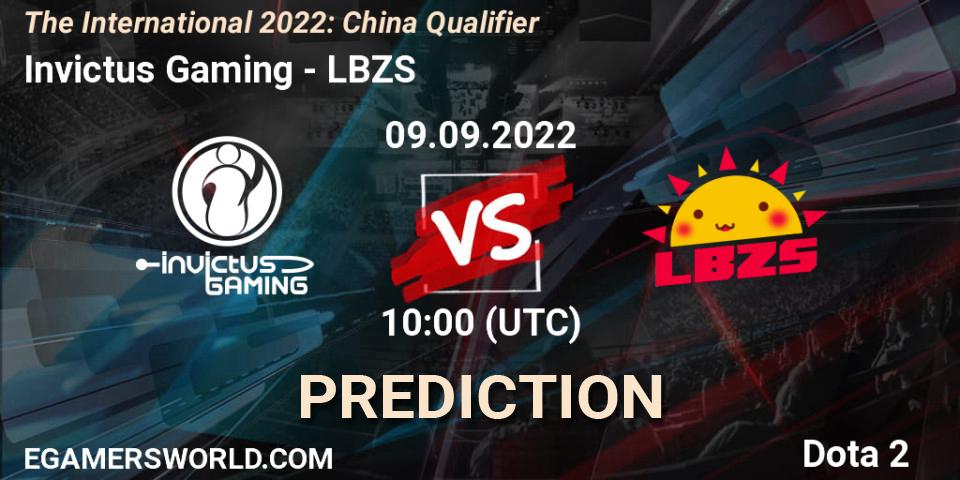 Invictus Gaming - LBZS: ennuste. 09.09.22, Dota 2, The International 2022: China Qualifier