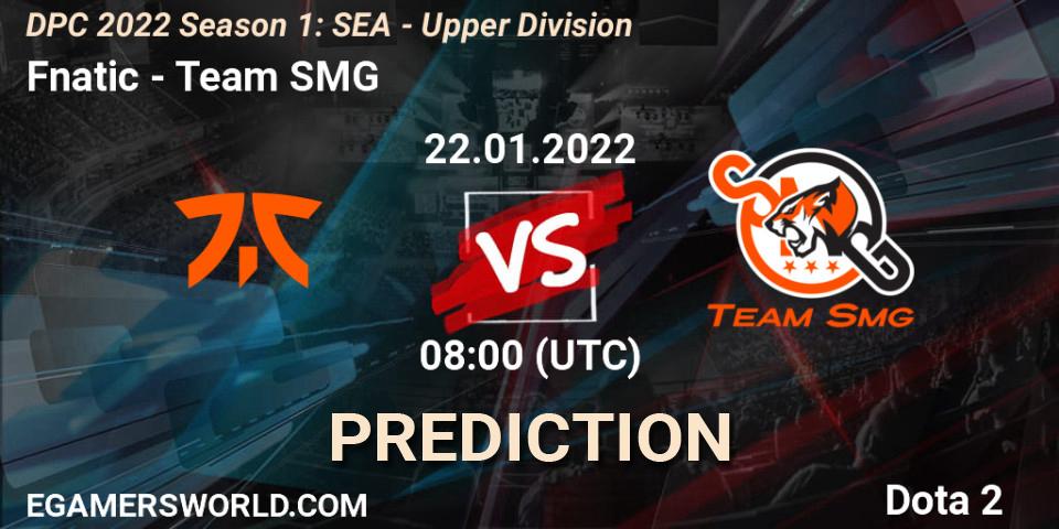 Fnatic - Team SMG: ennuste. 22.01.2022 at 09:37, Dota 2, DPC 2022 Season 1: SEA - Upper Division
