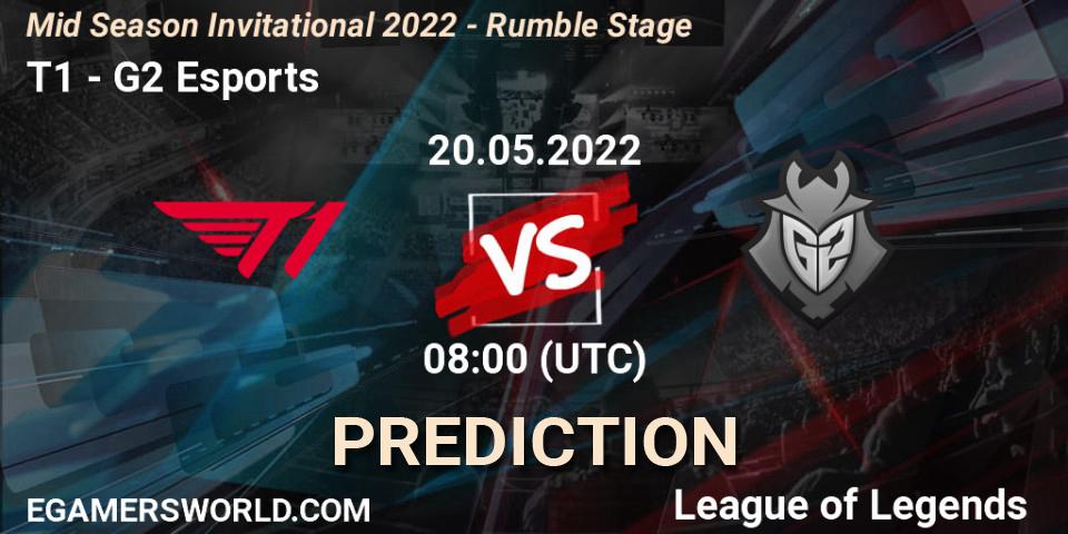 T1 - G2 Esports: ennuste. 20.05.2022 at 08:00, LoL, Mid Season Invitational 2022 - Rumble Stage