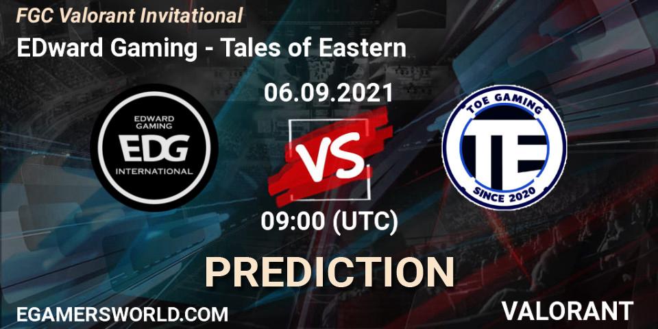EDward Gaming - Tales of Eastern: ennuste. 06.09.2021 at 09:00, VALORANT, FGC Valorant Invitational