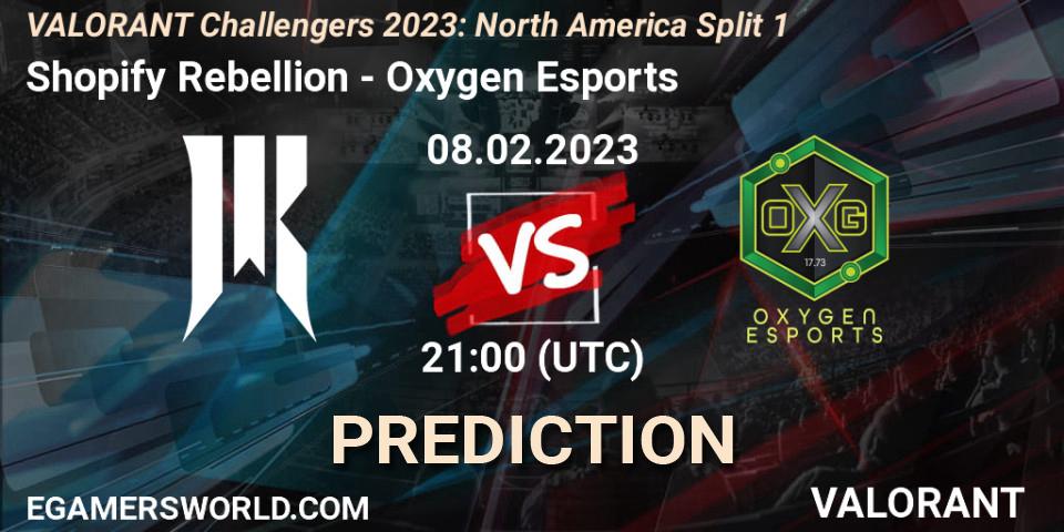 Shopify Rebellion - Oxygen Esports: ennuste. 08.02.23, VALORANT, VALORANT Challengers 2023: North America Split 1