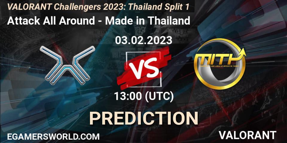 Attack All Around - Made in Thailand: ennuste. 03.02.23, VALORANT, VALORANT Challengers 2023: Thailand Split 1