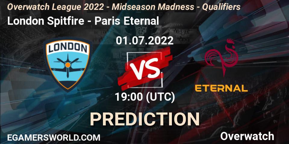 London Spitfire - Paris Eternal: ennuste. 01.07.22, Overwatch, Overwatch League 2022 - Midseason Madness - Qualifiers
