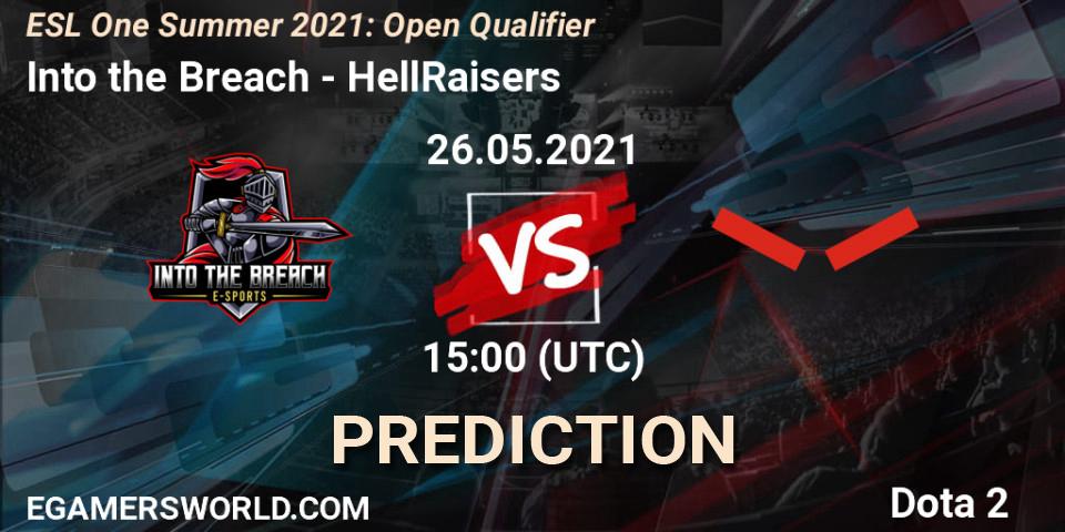 Into the Breach - HellRaisers: ennuste. 26.05.2021 at 15:12, Dota 2, ESL One Summer 2021: Open Qualifier