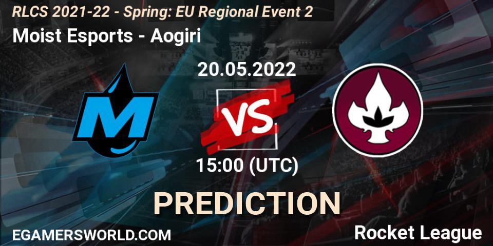 Moist Esports - Aogiri: ennuste. 20.05.2022 at 15:00, Rocket League, RLCS 2021-22 - Spring: EU Regional Event 2
