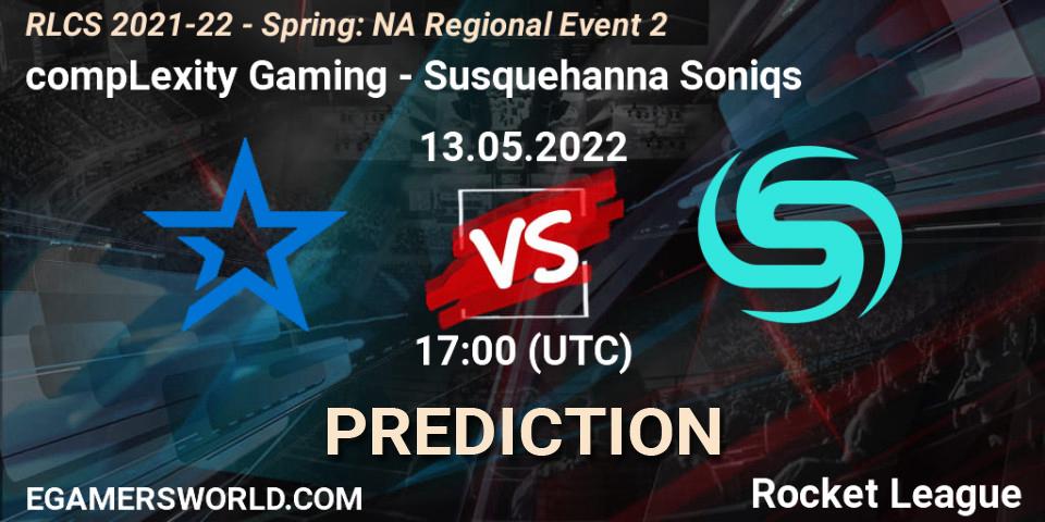 compLexity Gaming - Susquehanna Soniqs: ennuste. 13.05.22, Rocket League, RLCS 2021-22 - Spring: NA Regional Event 2