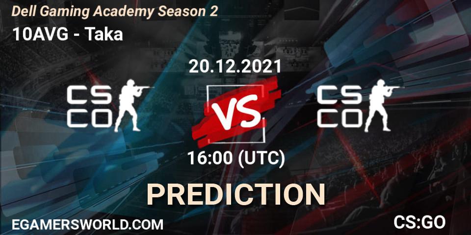 10AVG - Taka: ennuste. 20.12.2021 at 16:00, Counter-Strike (CS2), Dell Gaming Academy Season 2
