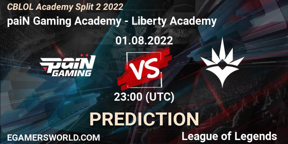 paiN Gaming Academy - Liberty Academy: ennuste. 01.08.2022 at 22:00, LoL, CBLOL Academy Split 2 2022