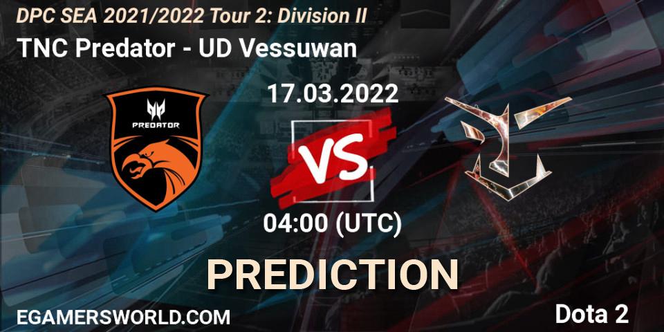 TNC Predator - UD Vessuwan: ennuste. 21.03.2022 at 13:00, Dota 2, DPC 2021/2022 Tour 2: SEA Division II (Lower)