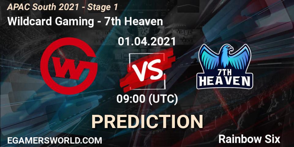 Wildcard Gaming - 7th Heaven: ennuste. 01.04.2021 at 09:00, Rainbow Six, APAC South 2021 - Stage 1