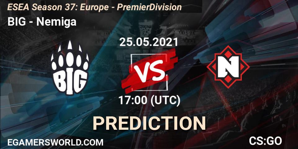 BIG - Nemiga: ennuste. 07.06.2021 at 17:00, Counter-Strike (CS2), ESEA Season 37: Europe - Premier Division