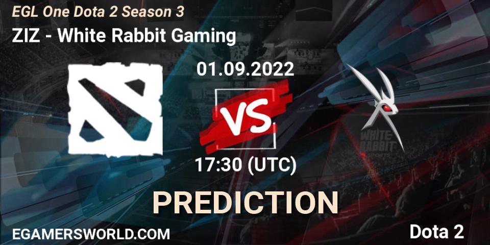ZIZ - White Rabbit Gaming: ennuste. 01.09.2022 at 17:34, Dota 2, EGL One Dota 2 Season 3