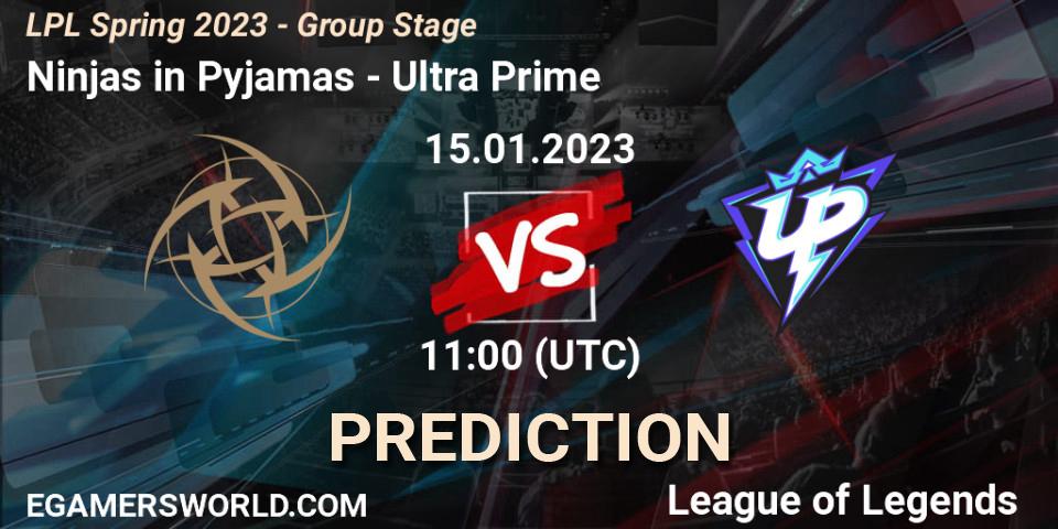 Ninjas in Pyjamas - Ultra Prime: ennuste. 15.01.2023 at 12:00, LoL, LPL Spring 2023 - Group Stage